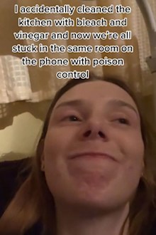 TikTok cleaning warning bleach vinegar toxic