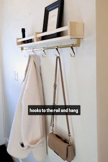 Christina Dennis shows how to make an entryway storage unit out of Ikea Bekvam spice racks.