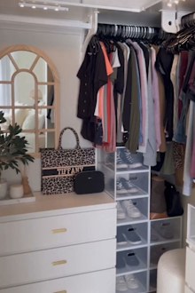 Wardrobe storage hacks organisation