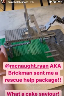 Hamish Blake cake Brickman LEGO