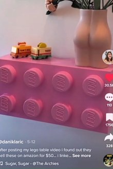 LEGO shelf DIY upcycle TikTok