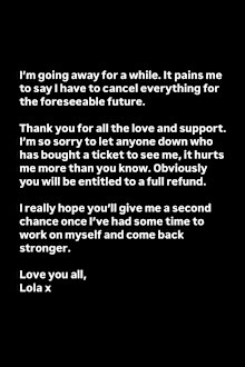 Lola Young statement
