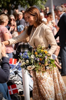 King Frederik X and Queen Mary of Denmark arrive at Graasten in the south of Denmark ahead of their summer stay at Graasten Palace, Monday July 28 2025.
