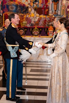 Prince Joachim of Denmark greet King Frederik and Queen Mary at a New Year's gala inside Christiansborg Palace, Copenhagen, January 6, 2026.
