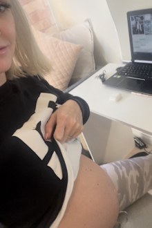 Most of Carly Woods' clients and staff had no clue she was expecting.