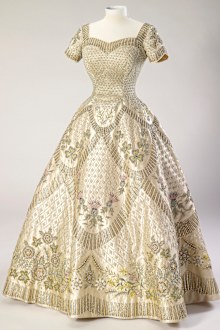 Her Majesty The Queens Coronation Dress, designed by Sir Norman Hartnell, and Coronation Robe by Ede & Ravenscroft, 1953 