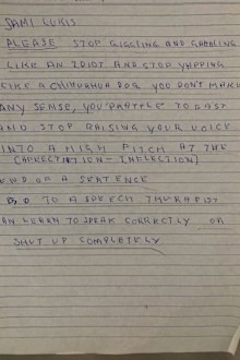 Sami Lukis' troll letters