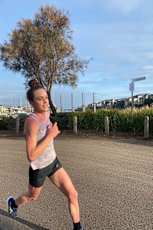 Gemma Maini training with an evening run