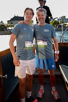 King Frederik X and Prince Vincent of Denmark before the Royal Run, May 25 2026.