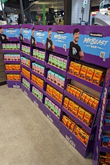 MrBeast chocolate Feastables in Woolworths stores