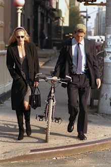 Newlywed John F Kennedy Jr. and Carolyn Bessette Kennedy in New York