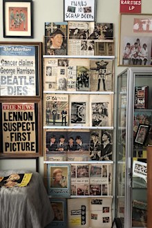 Katoomba local Terry White's Beatles memorabilia collection. For Beatlesfest. 