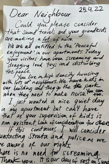 neighbour note about noisy children