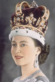 Queen Elizabeth's coronation portrait wearing the St Edward's Crown 
