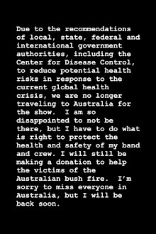 Miley Cyrus cancels Australian concert.