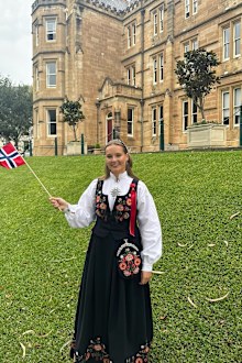 Norway's Princess Ingrid Alexandra celebrates May 17, National Day, from Sydney University where she is a student, May 17, 2026.