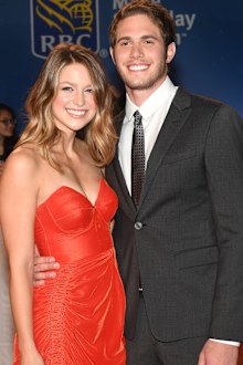 Melissa Benoist and her then-husband actor Blake Jenner 