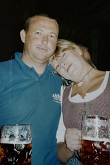 Rags and Mandy met at Oktoberfest in 2001. Here they are pictured at another beer festival a couple of years later.