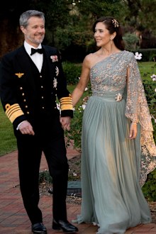 King Frederik and Queen Mary of Denmark attend a state dinner at Government House in Canberra during the Australian state visit on Sunday March 15, 2026.