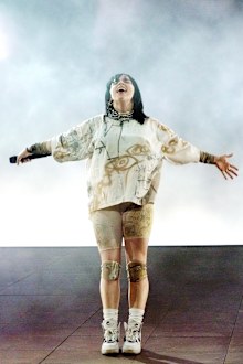 INDIO, CALIFORNIA - APRIL 16: Billie Eilish performs onstage at the Coachella Stage during the 2022 Coachella Valley Music And Arts Festival on April 16, 2022 in Indio, California. (Photo by Kevin Mazur/Getty Images for ABA)
