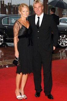 Simone Warne and Shane Warne in 2007.