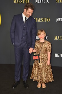Bradley Cooper, left, and his daughter Lea De Seine Shayk Cooper arrive at a special screening of "Maestro" on Tuesday, December 12, 2023, at the Academy Museum of Motion Pictures in Los Angeles.  