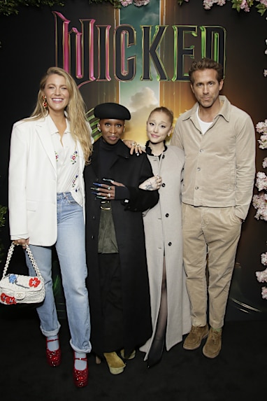 Blake Lively, Cynthia Erivo, Ariana Grande and Ryan Reynolds