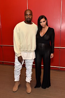 Kanye West and Kim Kardashian in 2015.