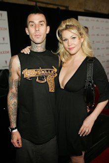Travis Barker and Shanna Moakler during Maxim Magazine's Hot 100 - Red Carpet at The Day After in Hollywood, California, United States. 