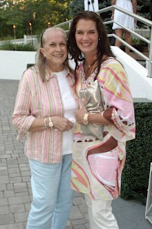 Teri Shields and Brooke Shields at the Gotham and Hamptons Magazines Celebration with Cover Star Christopher Meloni of Law and Order SVU on August 11, 2007 in East Hampton, New York