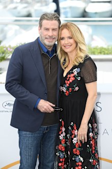 John Travolta and Kelly Preston at the 71st annual Cannes Film Festival at Palais des Festivals on May 15, 2018 in Cannes, France.