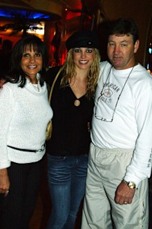 Britney Spears with her parents Lynne and Jamie in 2001.