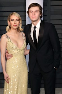 Emma Roberts, Evan Peters, Vanity Fair Oscar Party, 2018