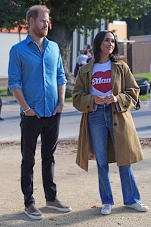 The Duke and Duchess of Sussex, Prince Harry and Meghan Markle take part in the Scar Tree Walk on day three of the royal trip on April 16, 2026 in Melbourne, Australia. 
