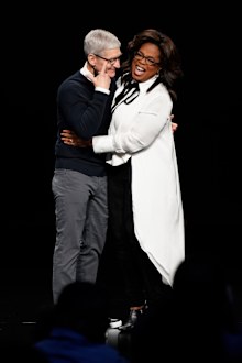Tim Cook and Oprah Winfrey