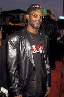 Samuel L. Jackson during Die Hard With A Vengeance Los Angeles Premiere at Mann Village Theatre in Westwood, California, United States in 1995.