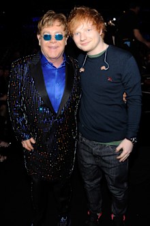 Ed Sheeran Elton John attends the 55th Annual GRAMMY Awards at STAPLES Center on February 10, 2013 in Los Angeles, California.