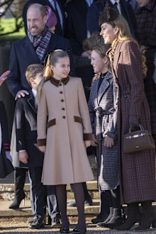 Prince William, Prince of Wales and Catherine, Princess of Wales with Prince George of Wales, Princess Charlotte of Wales and Prince Louis of Wales attend the Christmas Morning Service at St Mary Magdalene Church on December 25, 2025 in Sandringham, Norfolk. 