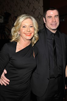 Olivia Newton-John and John Travolta attend the 2013 G'Day USA Los Angeles Black Tie Gala at JW Marriott Los Angeles at L.A. LIVE on January 12, 2013 in Los Angeles, California.