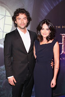 Sarah Greene and Aidan Turner attend the Irish Premiere of 'The Hobbit: An Unexpected Journey' at Cineworld on December 9, 2012 in Dublin, Ireland.