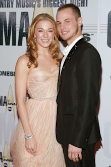 LeAnn Rimes and husband Dean Sheremet arrives at the 41st Annual CMA Awards at the Sommet Center on November 7, 2007 in Nashville TN.