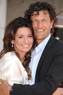 Twain with husband Frédéric Thiébaud at her Hollywood Walk Of Fame induction ceremony in 2011. 