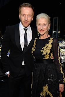 Damian Lewis and Helen Mirren attend the 20th Annual Screen Actors Guild Awards at The Shrine Auditorium on January 18, 2014 in Los Angeles, California.