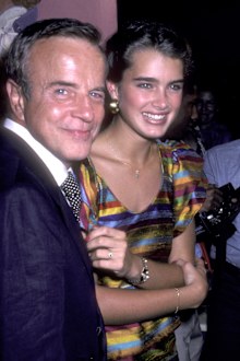 Franco Zeffirelli and Brooke Shields attend the Endless Love premiere on July 16, 1981 at Gemini Theater in New York City.