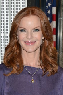 Actress Marcia Cross visits The Empire State Building in honor of first annual International Day of the Girl, on October 10, 2012 in New York City.