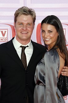 Actor Zachery Ty Bryan and wife Carly Matros arrive at the 2009 TV Land Awards in 2009 in Universal City, California. 