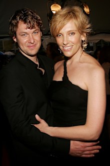 Actress Toni Collette and husband Dave Galafassi attend the gala premiere of "In Her Shoes" at Roy Thomson Hall on September 14, 2005 in Toronto, Ontario, Canada. 