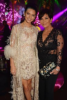 Kendall Jenner and Kris Jenner attend the Chopard Wild Party during the 69th Annual Cannes Film Festival at Port Canto on May 16, 2016 in Cannes.