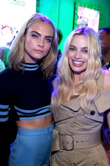 Cara Delevingne and Margot Robbie attend the Samsung Experience at San Diego Comic-Con 2016 at Hard Rock Hotel San Diego on July 23, 2016.