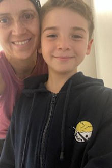 Sandra Campbell and son.